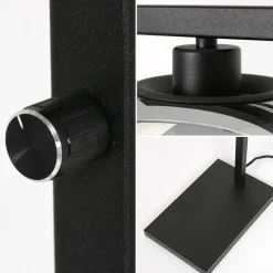 Straluma Strakke vloerlamp zwart met smoke glazen kap><noscript><img width=