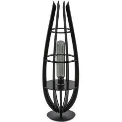 Straluma Tafellamp / vloerlamp mat zwart hout> Tafellampen|Vloerlampen