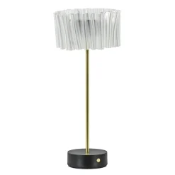 Straluma Tafellamp Accordeon op batterij prisma / zwart> Eetkamerverlichting|Tafellampen