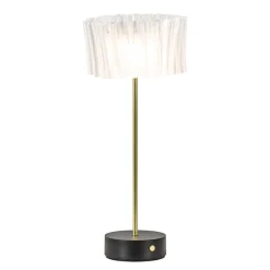 Straluma Tafellamp Accordeon op batterij prisma / zwart> Eetkamerverlichting|Tafellampen