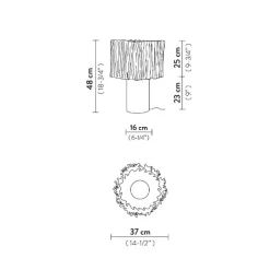 Straluma Tafellamp Accordéon 48x37cm prisma/wit><noscript><img width=