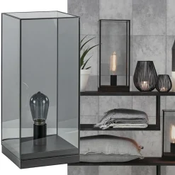 Straluma Tafellamp Askjer mat zwart met smoke glas><noscript><img width=