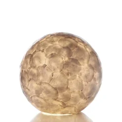 Straluma Tafellamp ball 30 cm rond creme schelpen> Schelpenlampen|Woonkamerlampen