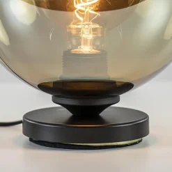Straluma Tafellamp Bella zwart + smoke glas 20cm><noscript><img width=