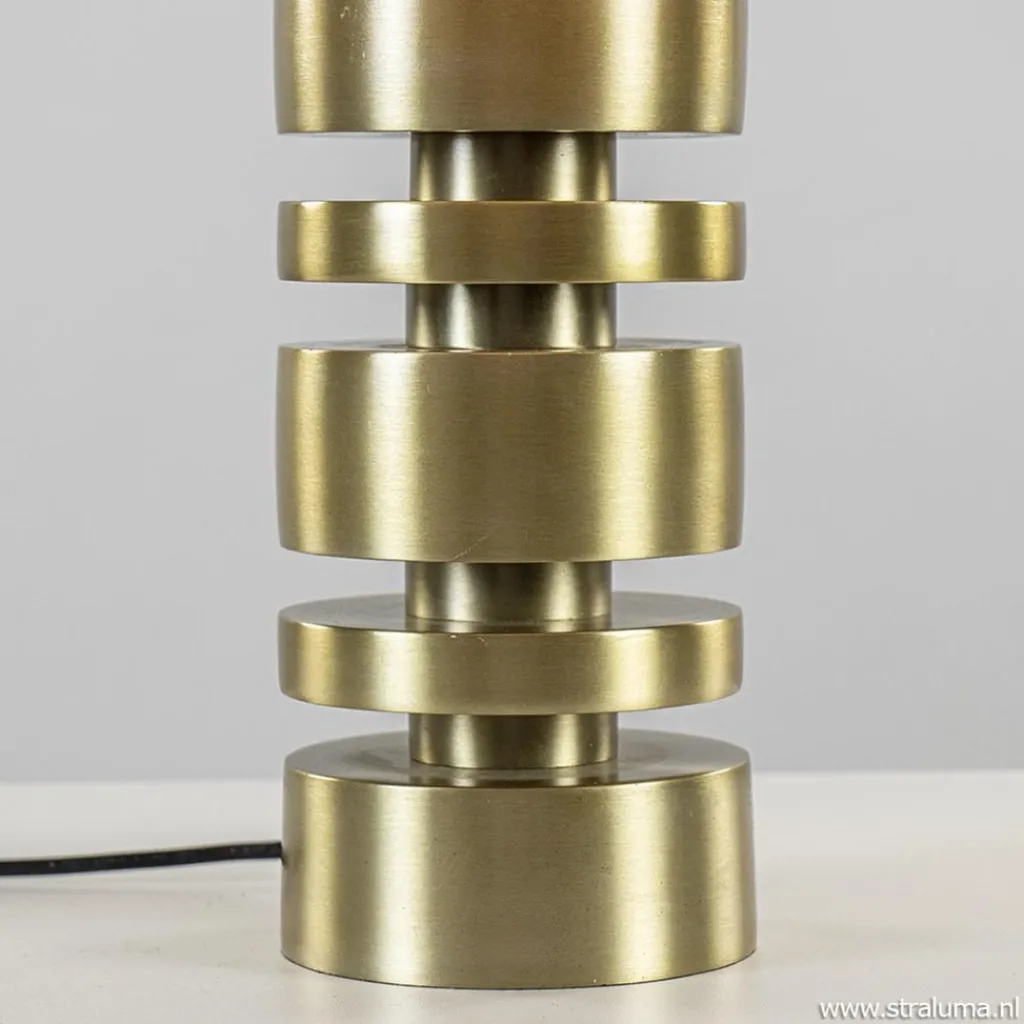 Straluma Tafellamp Desley voet z/kap matgoud> Lampenvoeten|Light and Living
