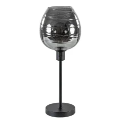 Straluma Tafellamp Fantasy op stang zwart + smoke glas> Tafellampen|Luxe Verlichting