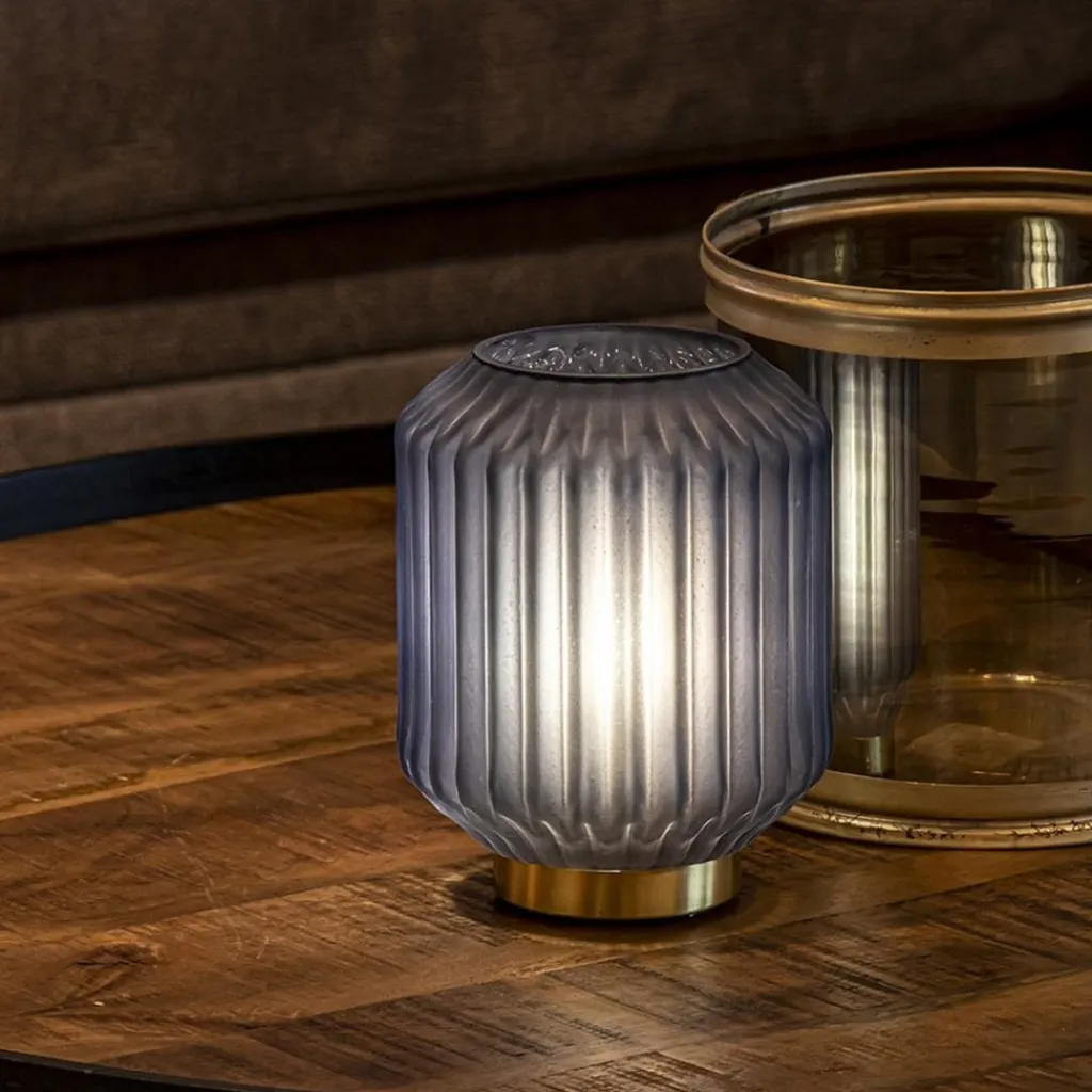 Straluma Tafellamp Ivot op batterij mat blauw klein> Tafellampen|Light and Living