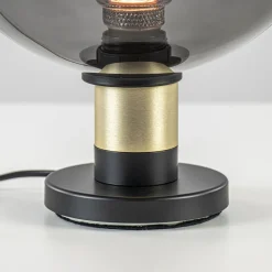 Straluma Tafellamp Lazise 25cm zwart/smoke/goud><noscript><img width=