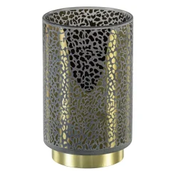 Straluma Tafellamp Leopard op batterij donker grijs met goud> Tafellampen|Light and Living