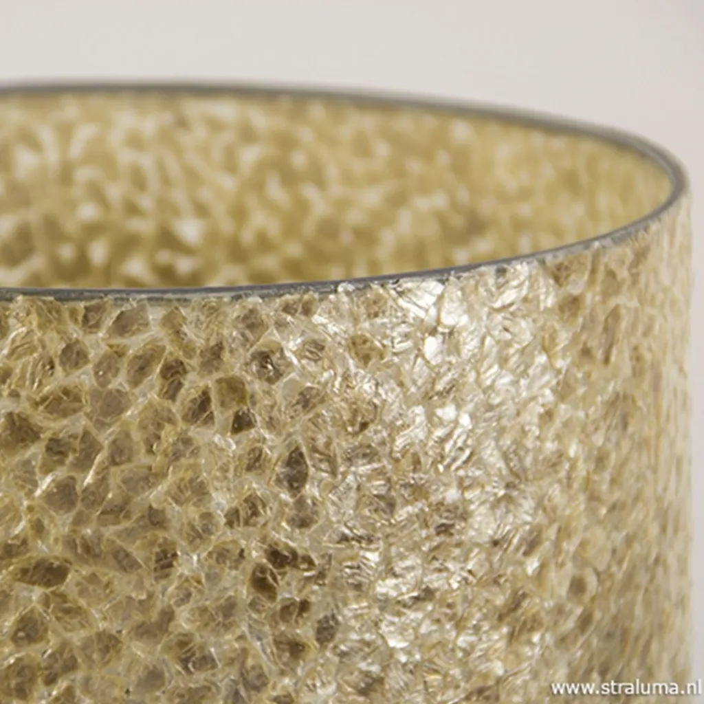 Straluma Tafellamp metaal met schelpen kap> Schelpenlampen|Woonkamerlampen