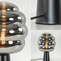 Straluma Tafellamp Misty zwart + titanium glas><noscript><img width=