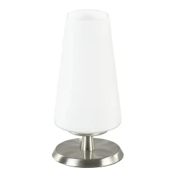 Straluma Tafellamp nikkel/glas met touchdimmer> Nachtkastlampen|Touch Lampen