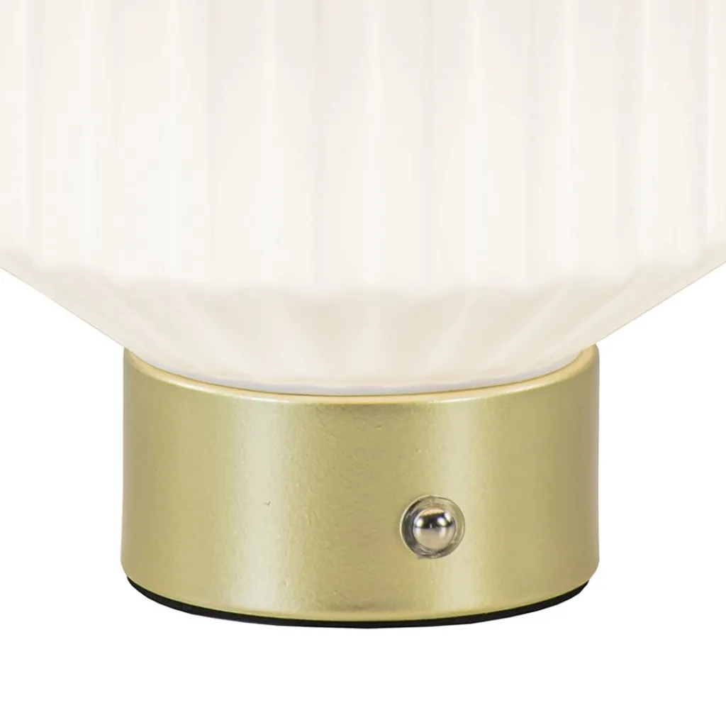 Straluma Tafellamp op batterij wit/goud 3-standen dimbaar> Tafellampen|Woonkamerlampen