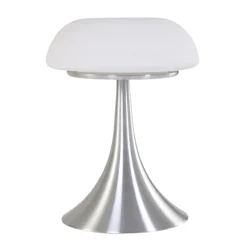 Straluma Tafellamp Purissima staal met opaal glas> Nachtkastlampen|Woonkamerlampen