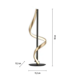 Straluma Tafellamp Q-Swing zwart/matgoud remote cct><noscript><img width=