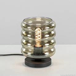 Straluma Tafellamp Quinto cilinder rib smoke/zw> Tafellampen|Industriële Verlichting