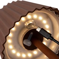 Straluma Tafellamp roest bruin oplaadbaar inclusief LED IP54><noscript><img width=