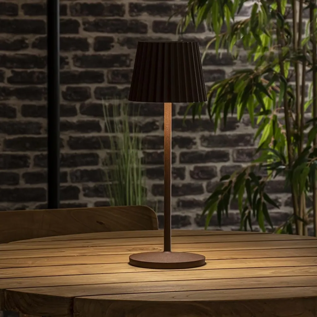 Straluma Tafellamp roest bruin oplaadbaar inclusief LED IP54> Tafellampen|Buitenlampen