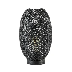 Straluma Tafellamp Sinula zwart gevlochten staal> Light and Living|Woonkamerlampen