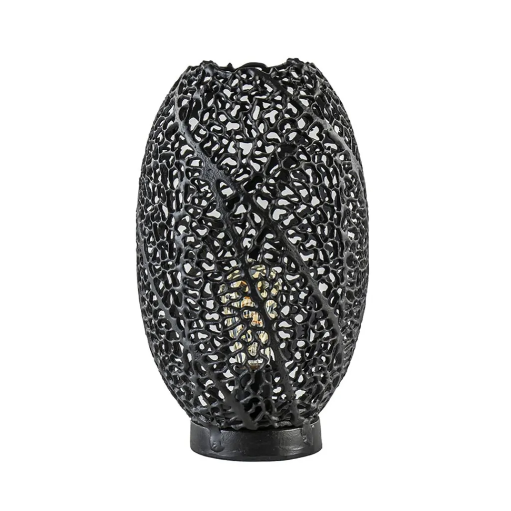 Straluma Tafellamp Sinula zwart gevlochten staal> Light and Living|Woonkamerlampen