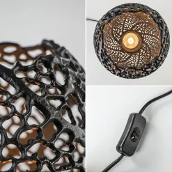 Straluma Tafellamp Sinula zwart gevlochten staal><noscript><img width=