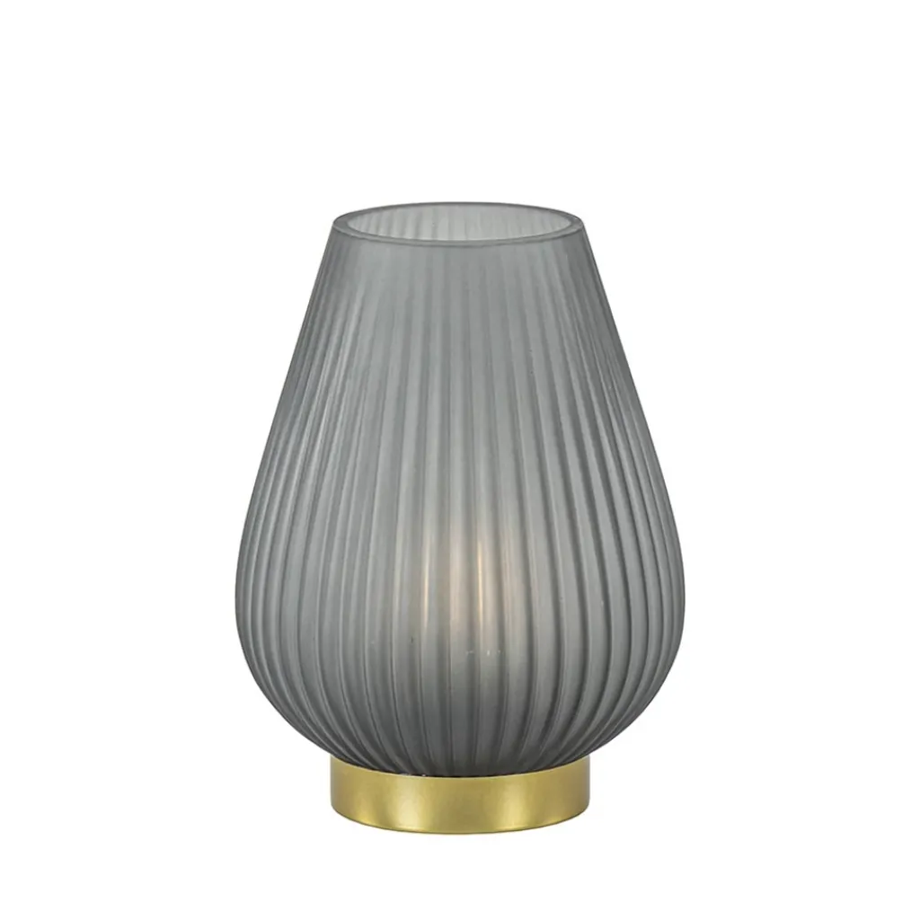 Straluma Tafellamp Tajera op batterij mat grijs/goud> Tafellampen|Light and Living