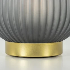 Straluma Tafellamp Tajera op batterij mat grijs/goud><noscript><img width=