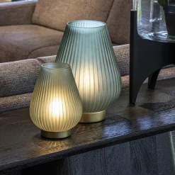 Straluma Tafellamp Tajera op batterij donker groen/goud><noscript><img width=