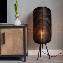 Straluma Tafellamp Tomek zwart draad 3-poot 70cm><noscript><img width=