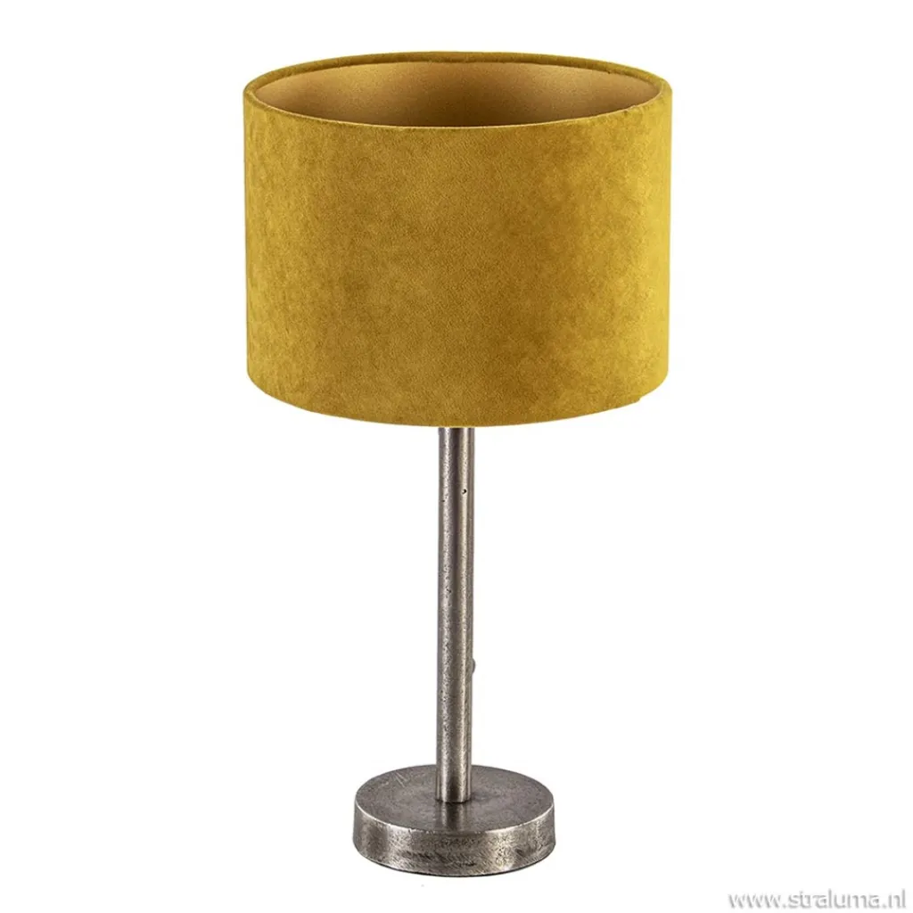 Straluma Tafellamp Undai ruw nikkel excl. kap> Tafellampen|Lampenvoeten