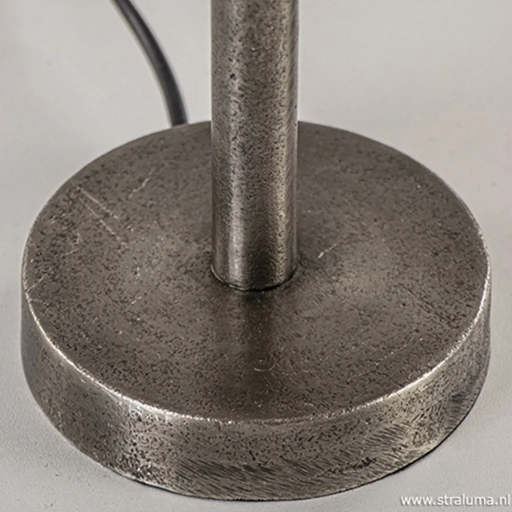 Straluma Tafellamp Undai ruw nikkel excl. kap> Tafellampen|Lampenvoeten