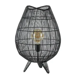 Straluma Tafellamp Yumi zwart op pootjes Light and Living> Tafellampen|Draadlampen