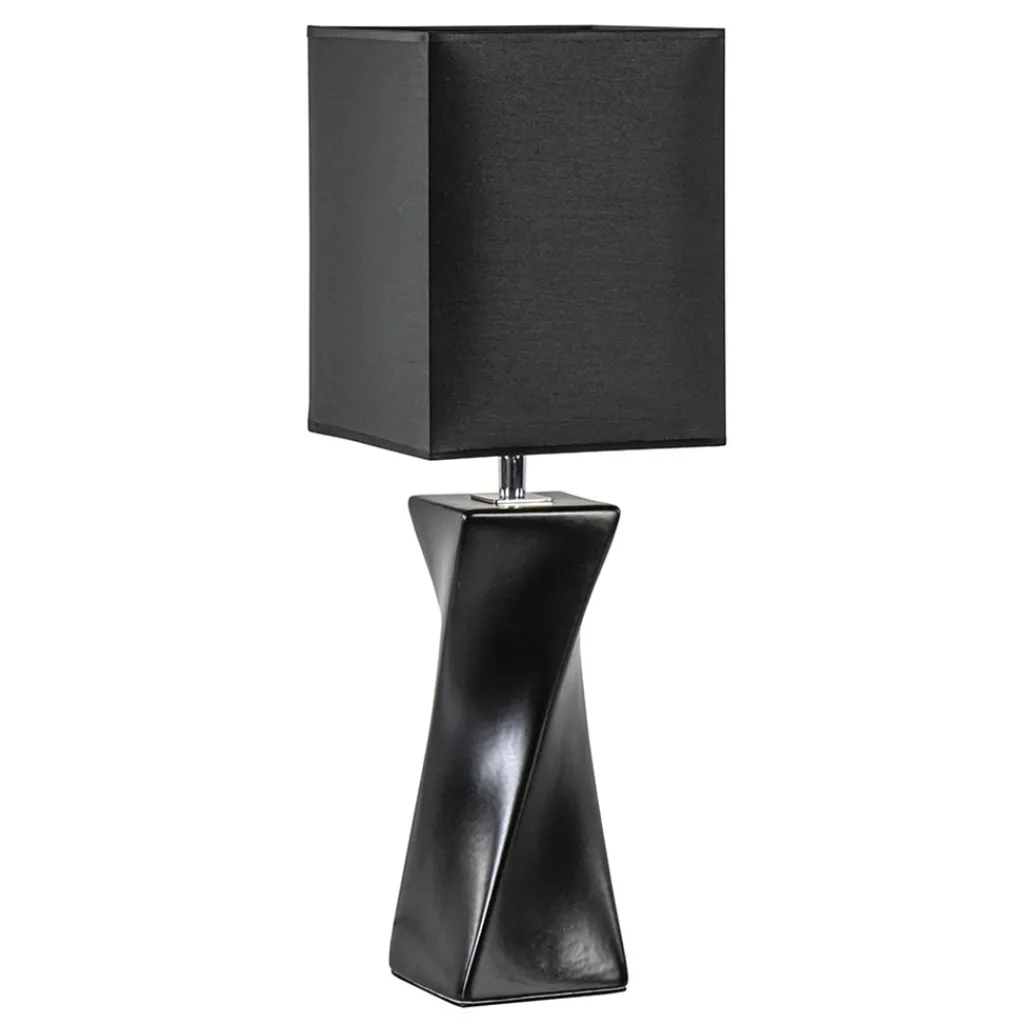 Straluma Tafellamp zwart keramiek inclusief kap zwart/goud> Tafellampen|Schemerlampen