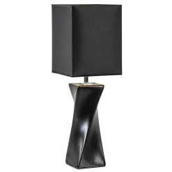 Straluma Tafellamp zwart keramiek inclusief kap zwart/goud> Tafellampen|Schemerlampen