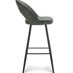 Straluma Trendy barkruk velours met zwart metalen poot><noscript><img width=