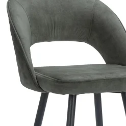 Straluma Trendy barkruk velours met zwart metalen poot><noscript><img width=