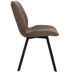 Straluma Trendy eetkamerstoel stof bruin met zwarte poot><noscript><img width=