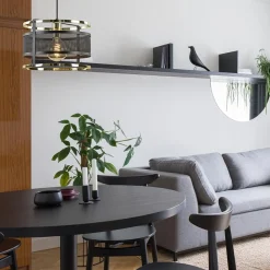 Straluma Trendy hanglamp mat zwart met hoogglans goud><noscript><img width=