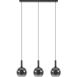 Straluma Trendy hanglamp met smoke/titanium glazen bollen> Eettafellampen|Pendel Lampen