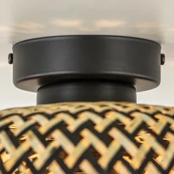 Straluma Trendy plafondlamp bamboe naturel/zwart><noscript><img width=