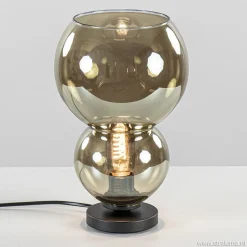 Straluma Trendy tafellamp met smoke glazen kap> Tafellampen|Industriële Verlichting