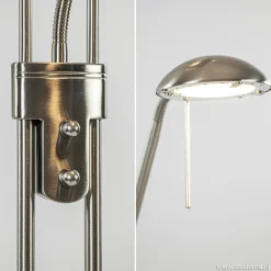 Straluma Uplighter met leesarm New Luna nikkel><noscript><img width=