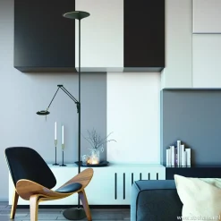 Straluma Uplighter zwart met leeslamp - 2 x pushdimmer><noscript><img width=