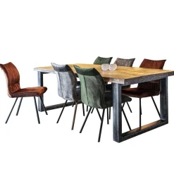 Straluma Velvet grijze eetkamerstoel met zwarte pootjes><noscript><img width=