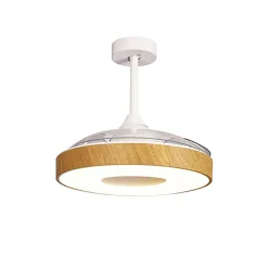Straluma Ventilator Coin hout remote cct> Plafondlampen|Plafondventilatoren met lamp