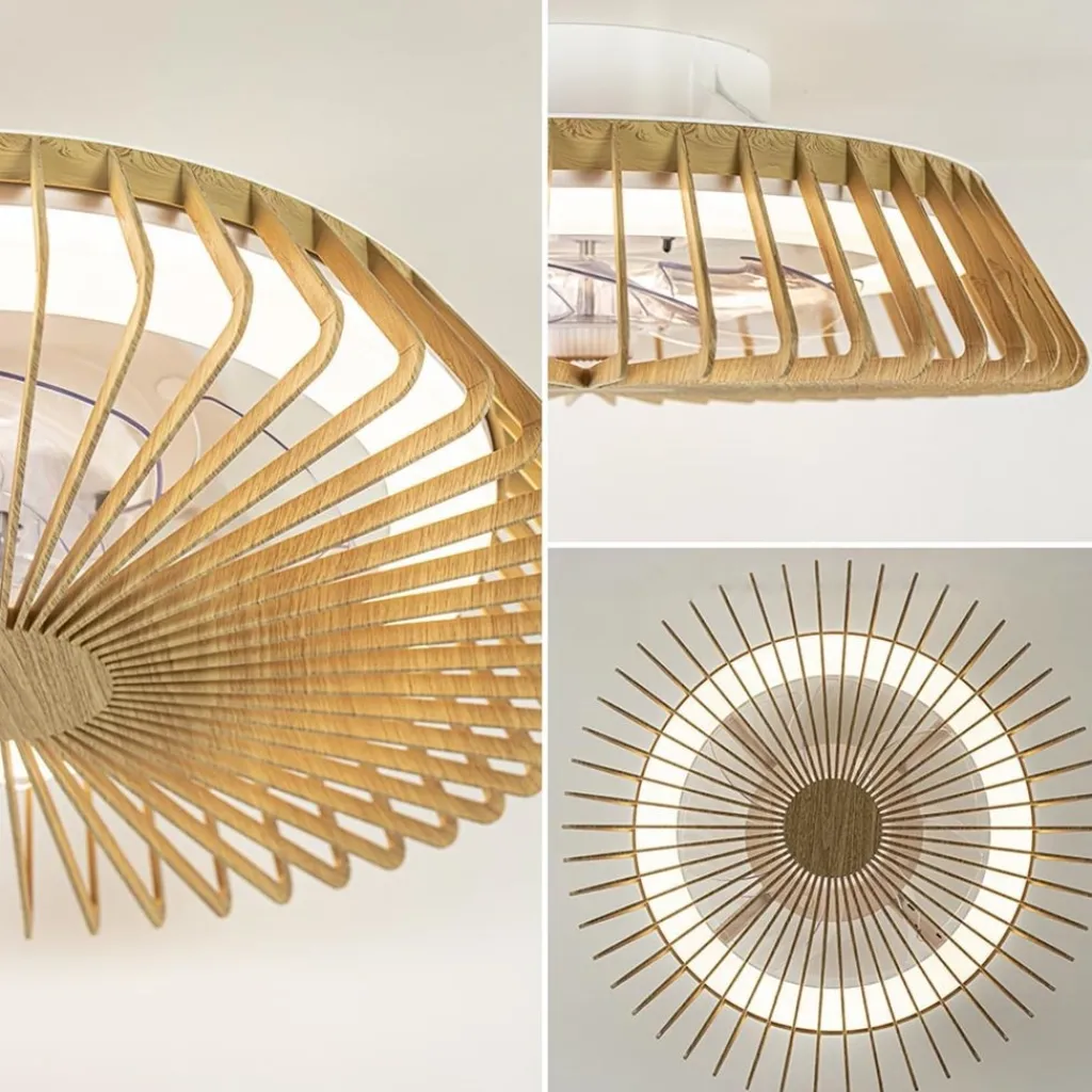 Straluma Ventilator Himalaya Mini hout remote cct> Plafondlampen|Plafondventilatoren met lamp