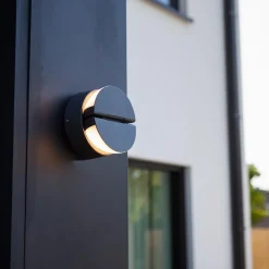 Straluma Verstelbare buitenlamp rond donker grijs inclusief LED><noscript><img width=