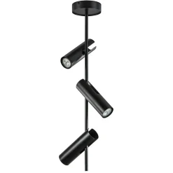 Straluma Verstelbare 3-lichts plafondspot zwart metaal> Opbouwspots|Keukenverlichting