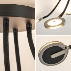 Straluma Verstelbare 5-lichts plafondlamp LED met smoke glas><noscript><img width=