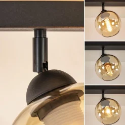 Straluma Verstelbare 3-lichts plafondlamp met amber glas><noscript><img width=